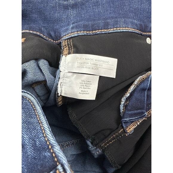 Lane Bryant Jeans Flex Magic Waistband Curvy Fit High Rise Boot Dark Wash 14 S - Picture 9 of 12